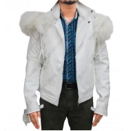 Rocketman Elton John White Leather Jacket