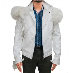 Rocketman Elton John White Leather Jacket
