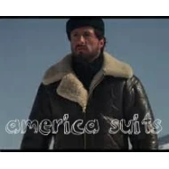 Rocky 4 Balboa Bomber Shearling Winter Flying Jacket 