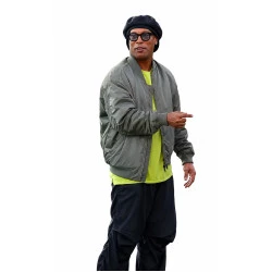 Ronaldinho Gray Bomber Jacket