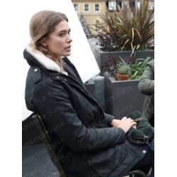 Rose Reid Surprised By Oxford Black Jacket