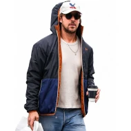 Ryan Gosling Black Blue Hooded Jacket