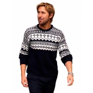 Ryan Gosling Black White Fair Isle Sweater
