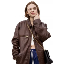 Sadie Soverall Brown Leather Jacket