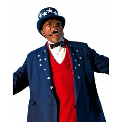 Samuel L Jackson 2025 Superbowl Uncle Sam Costume