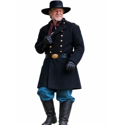 Sean Bean The Isolate Thief 2026 Black Military Coat
