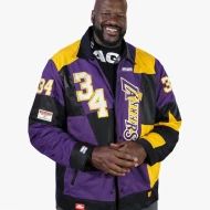 Shaquille O Neal Lakers 34 Purple Varsity Jacket