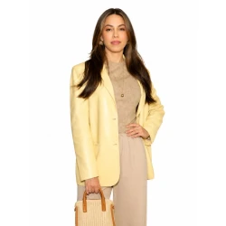 Sharinna Goyco Leather Blazer