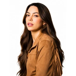 Sharinna Goyco Suede Leather Fringe Jacket