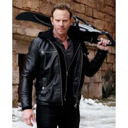 Sharknado 6 Fin Shepard Black Leather Jacket