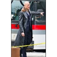 Shazam Dr Thaddeus Sivana Black Leather Coat