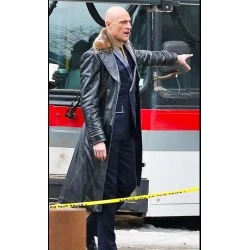 Shazam Dr Thaddeus Sivana Black Leather Coat