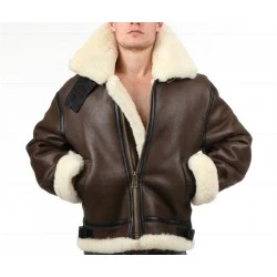 Brown Shearling Leather Jacket