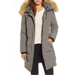 Women Faux Shearling Satin Coat