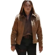 Sicario 3 2025 Florence Pugh Tan Suede Jacket