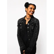 Sophia Ali Find Your Friends Black Studded Denim Jacket