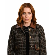 Sophia Bush Broad Trip 2026 Check Wool Jacket