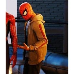 Spider-Man PS4 Miles Morales Brown Hoodie