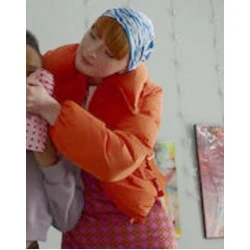 Stay Close Barbie Orange Puffer Jacket