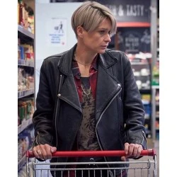 Stephanie Body Of Water Leather Jacket