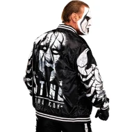 Sting AEW Black Satin Bomber Jacket