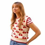 Stuart Fails to Save the Universe 2026 Lauren Lapkus Cherry Sweater Vest  
