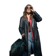 Sunny Nights Darcy Carden Leather Coat