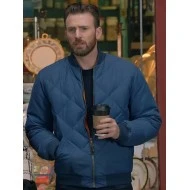 Super Bowl Chris Evan Blue Jacket