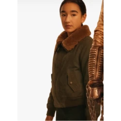 Supergirl Eve Ridley Shearling Bomber Jacket