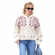 Sydney Sweeney Cream Knit Cardigan
