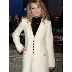Taylor Swift 75th Rockefeller Center White Trench Coat Taylor Swift 75th Rockefeller Center White Trench Coat