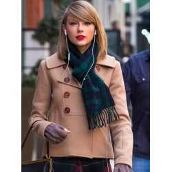 Taylor Swift In New York Street Peacoat Taylor Swift In New York Street Peacoat