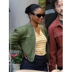 Taylour Paige Beverly Hills Cop Axel F Green Jacket