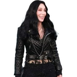 The Bikeriders Cher Black Leather Jacket