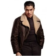 The Gentlemen Dry Eye Brown Leather Jacket