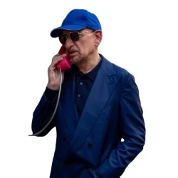 The killer`s Game 2024 Ben Kingsley Blue Blazer