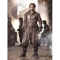 The Musketeers Santiago Cabrera Brown Leather Coat The Musketeers Santiago Cabrera Brown Leather Coat