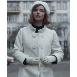 The Queen's Gambit Anya Tailor Joy White Coat