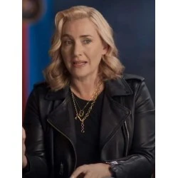 The Regime 2024 Kate Winslet Black Leather Jacket