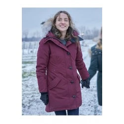 The Republic Of Sarah Cooper Parka Maroon Coat
