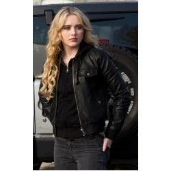 The Society Allie Pressman Season 2 Black Leather Jacket