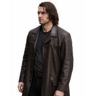 The Westies 2026 Tom Brittney Brown Leather Coat 
