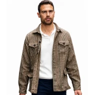 Theo James The Gentlemen Eddie Horniman Brown Checkered Jacket