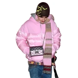 Timothee Chalamet NYC Pink Puffer Jacket
