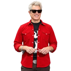 Tiny Fugitives 2026 Johnny Knoxville Red Shirt Jacket