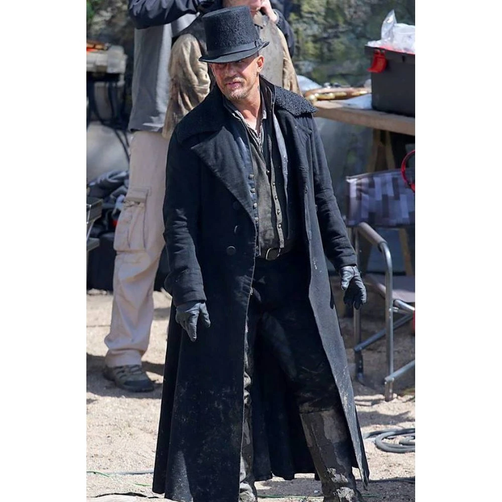 Tom Hardy Taboo James Keziah Delaney Wool Black Trench Coat