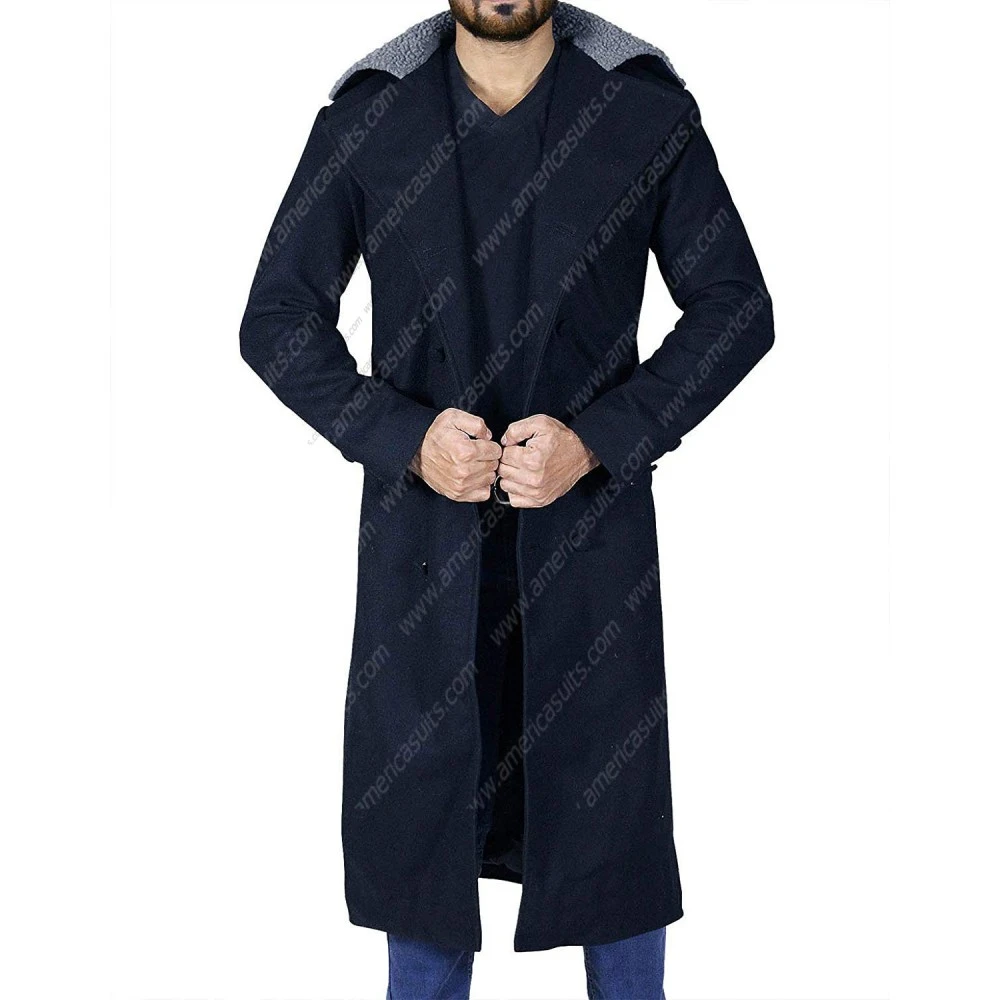 Tom Hardy Taboo James Keziah Delaney Wool Black Trench Coat
