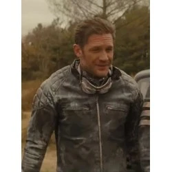 Tom Hardy The Bikeriders 2024 Black Leather Jacket