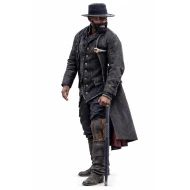 Treasure Island 2026 David Oyelowo Black Leather Coat with Fabric Vest