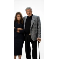 Tulsa King S4 Sylvester Stallone Grey Plaid Blazer